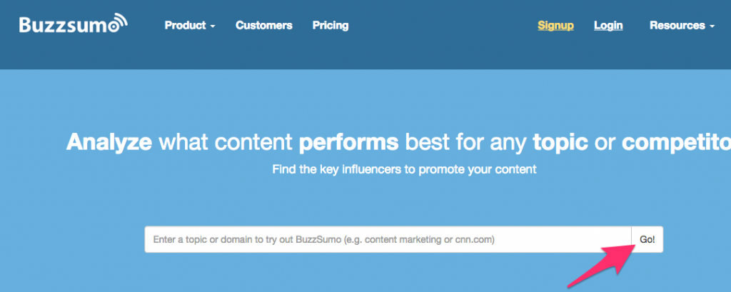 BuzzSumo screenshot