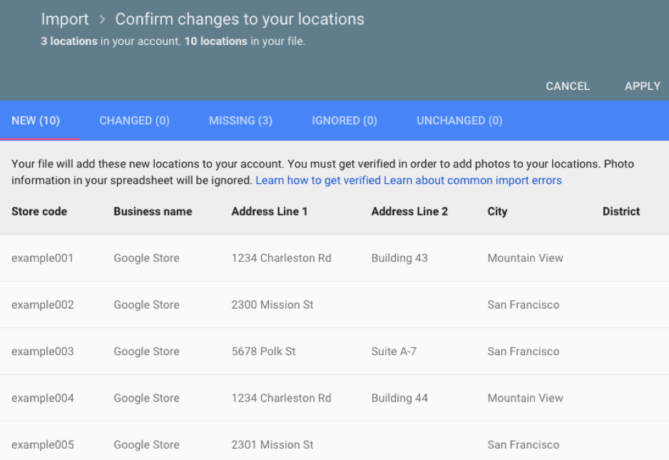 6. Edit Import Locations