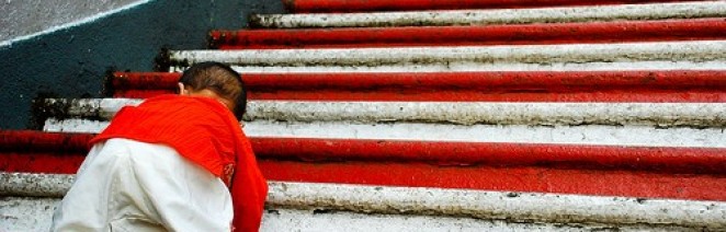 child climbing stairs