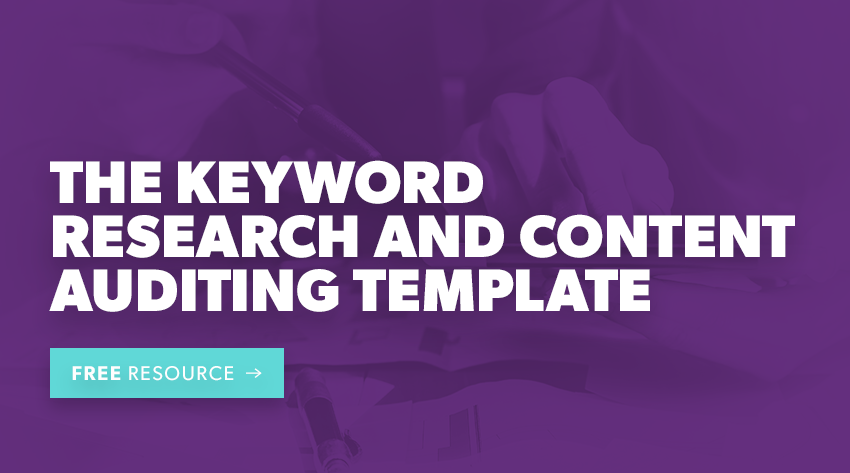 keywords research and auditing template downloads button