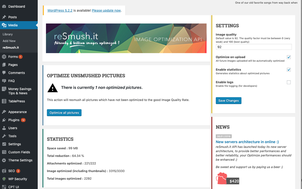 Wordpress Smush