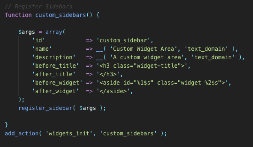 custom widget code wordpress