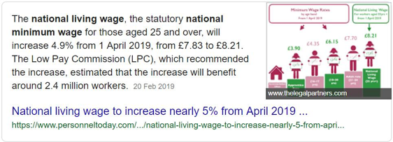 national living wage snippet